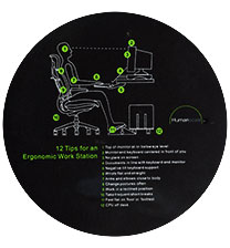 HSMP12TIPS - 8.5" Ergo Tips Mouse pad